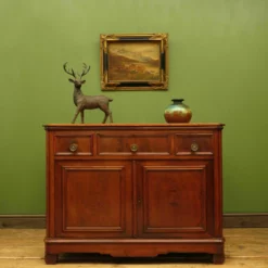 Victorian Mahogany Double Cupboard With Drawers