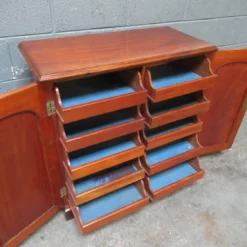 Victorian Period Mahogany Ten Drawer Cupboard