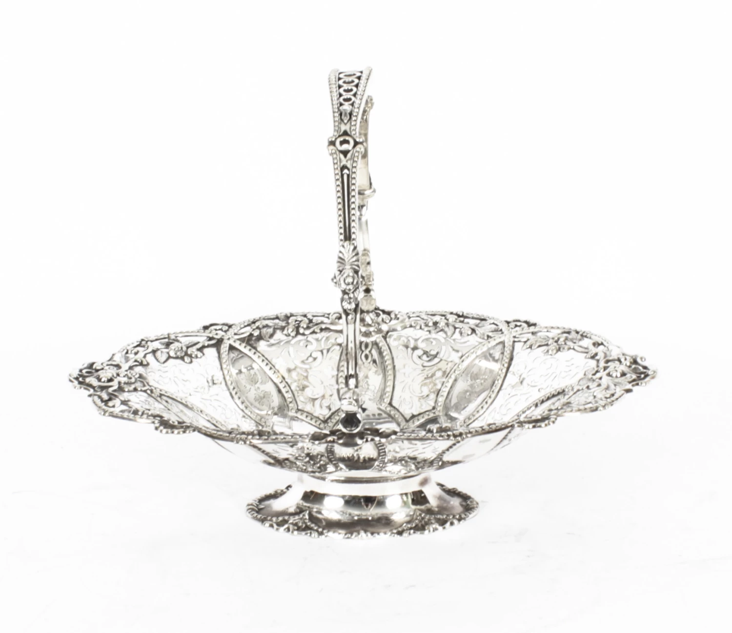 Victorian Silver Plated Fruit Basket Martin Hall C.1860 5 Victorian Silver Plated Fruit Basket Martin Hall C.1860 - Image 5