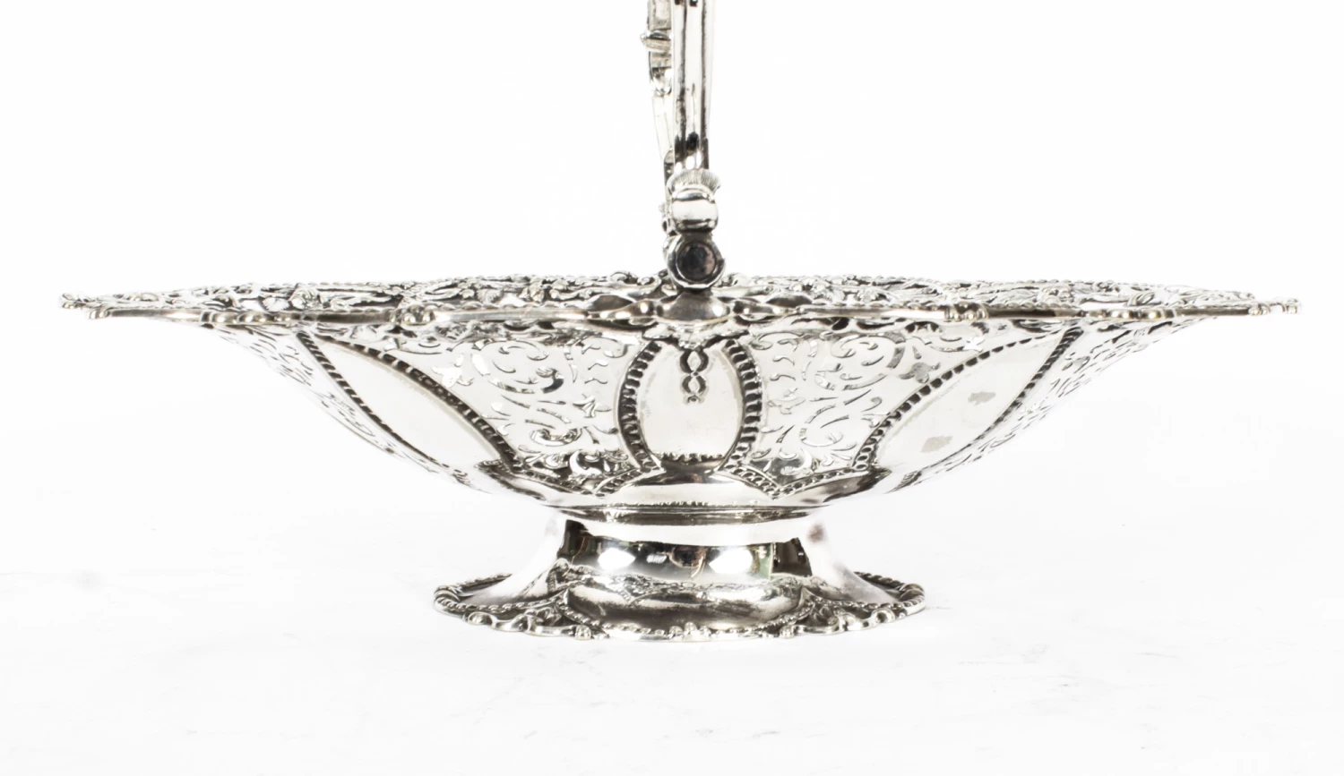 Victorian Silver Plated Fruit Basket Martin Hall C.1860 6 Victorian Silver Plated Fruit Basket Martin Hall C.1860 - Image 6