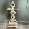 Unknown Victorian Stick Stand Cast Iron Umbrella Stand Painted Cream 1800’s