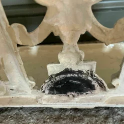 Unknown Victorian Stick Stand Cast Iron Umbrella Stand Painted Cream 1800’s -Storage Furniture Sales 2024 victorian stick stand cast iron umbrella stand painted cream 1800 s sku92565117 0 2