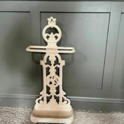 Unknown Victorian Stick Stand Cast Iron Umbrella Stand Painted Cream 1800’s -Storage Furniture Sales 2024 victorian stick stand cast iron umbrella stand painted cream 1800 s sku92565117 0 6