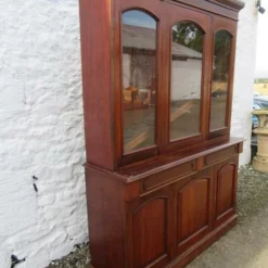 Unknown Victorian Three Door Mahogany Library Bookcase -Storage Furniture Sales 2024 victorian three door mahogany library bookcase 0 1