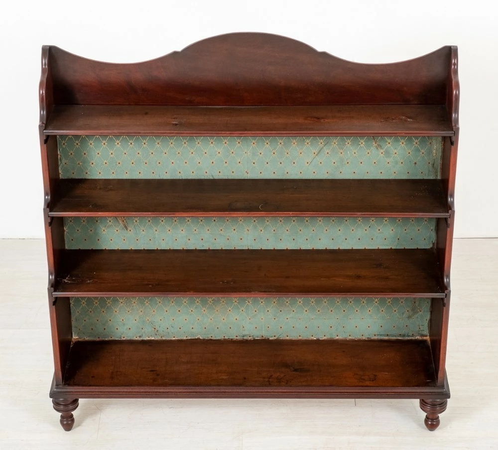 Victorian Waterfall Bookcase Mahogany Open 185 5 Victorian Waterfall Bookcase Mahogany Open 185 - Image 5