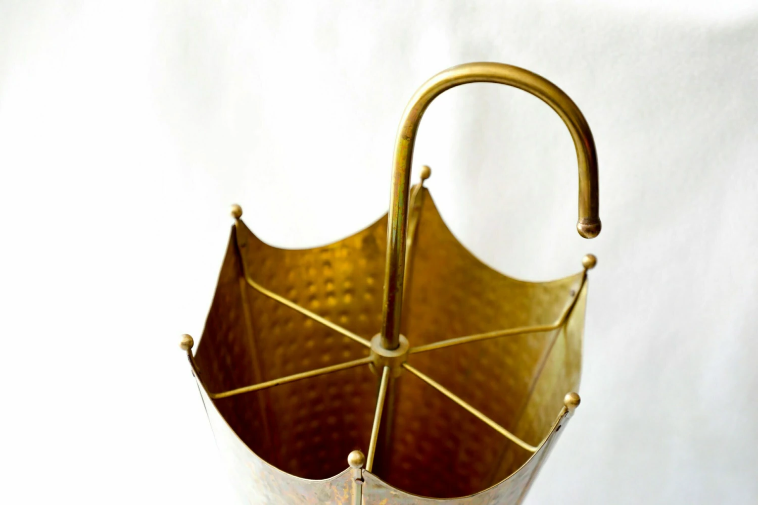 Unknown Vintage 1950s Brass Umbrella Stand 4 Unknown Vintage 1950s Brass Umbrella Stand - Image 4