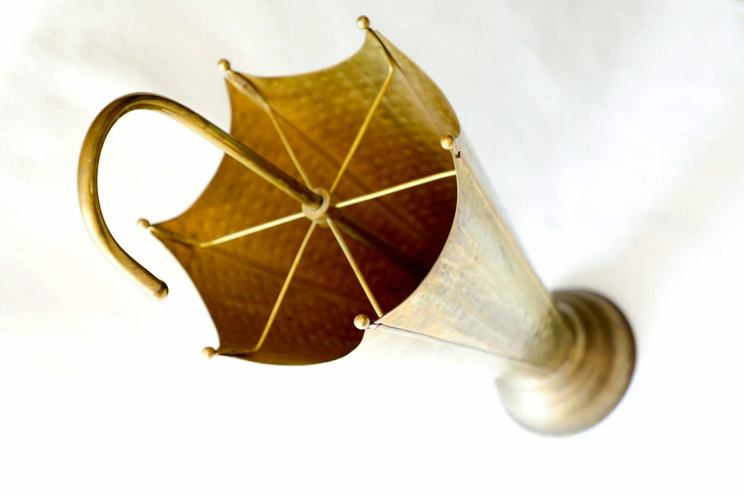 Unknown Vintage 1950s Brass Umbrella Stand 7 Unknown Vintage 1950s Brass Umbrella Stand - Image 7