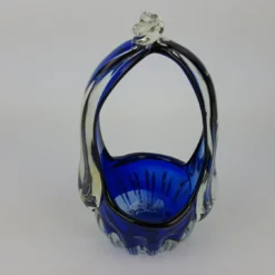 Unknown Vintage 1960 70s Murano Glass Blue Basket Italian Art -Storage Furniture Sales 2024 vintage 1960 70s murano glass blue basket italian art sku91363366 0 3