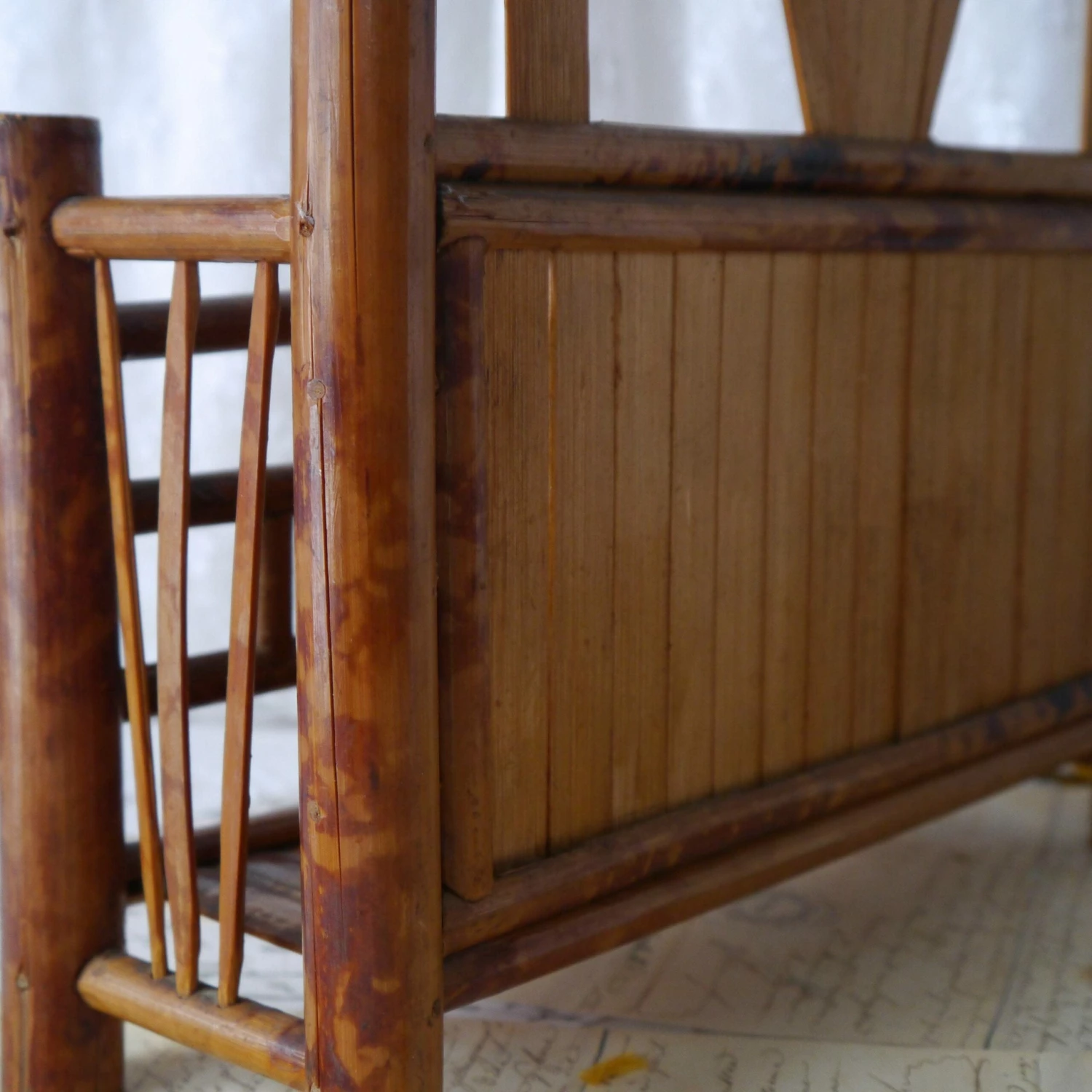 Unknown Vintage Bamboo Letter Rack, 1970s 8 Unknown Vintage Bamboo Letter Rack, 1970s - Image 8