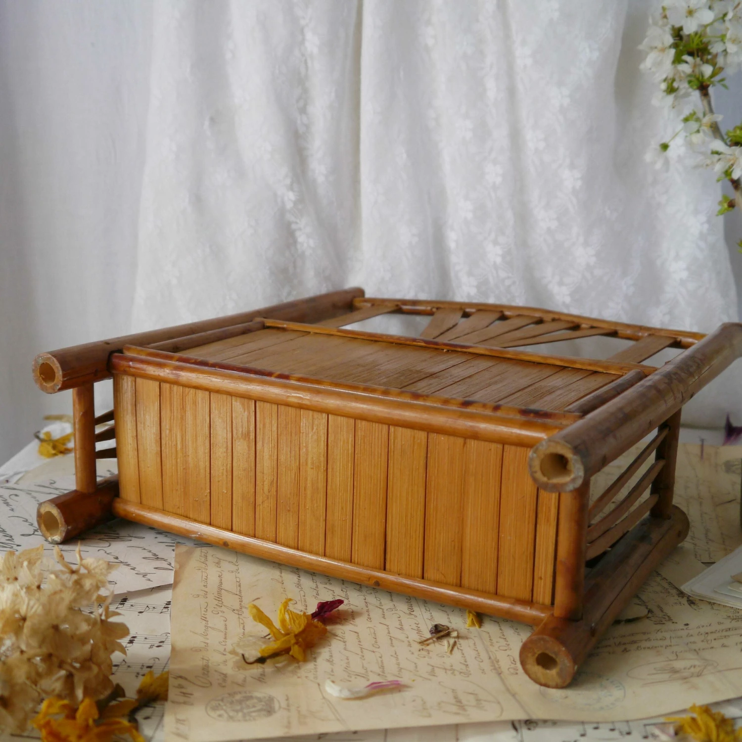 Unknown Vintage Bamboo Letter Rack, 1970s 10 Unknown Vintage Bamboo Letter Rack, 1970s - Image 10