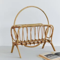 Vintage Bamboo Magazine Rack