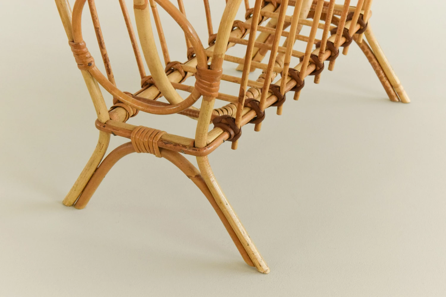 Vintage Bamboo Magazine Rack 4 Vintage Bamboo Magazine Rack - Image 4