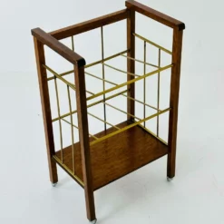 Unknown Vintage Bar Cart / Brass Magazine Rack, C.1960s -Storage Furniture Sales 2024 vintage bar cart brass magazine rack c 1960s sku40975250 0 1 scaled