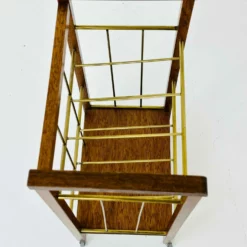 Unknown Vintage Bar Cart / Brass Magazine Rack, C.1960s -Storage Furniture Sales 2024 vintage bar cart brass magazine rack c 1960s sku40975250 0 3 scaled