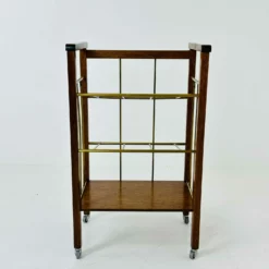 Unknown Vintage Bar Cart / Brass Magazine Rack, C.1960s -Storage Furniture Sales 2024 vintage bar cart brass magazine rack c 1960s sku40975250 0 4 scaled