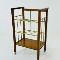 Unknown Vintage Bar Cart / Brass Magazine Rack, C.1960s -Storage Furniture Sales 2024 vintage bar cart brass magazine rack c 1960s sku40975250 0 5 scaled