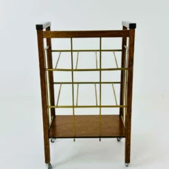 Unknown Vintage Bar Cart / Brass Magazine Rack, C.1960s -Storage Furniture Sales 2024 vintage bar cart brass magazine rack c 1960s sku40975250 0 6 scaled