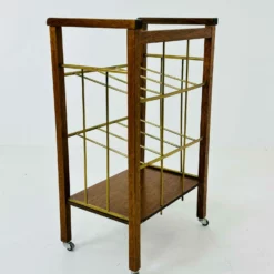 Unknown Vintage Bar Cart / Brass Magazine Rack, C.1960s -Storage Furniture Sales 2024 vintage bar cart brass magazine rack c 1960s sku40975250 0 7 scaled