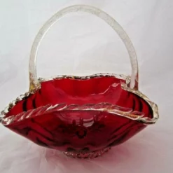 Vintage Barbini Ruby Red Murano Basket Bowl 24k Gold Aventurine Rigaree -Storage Furniture Sales 2024 vintage barbini ruby red murano basket bowl 24k gold aventurine rigaree sku40125953 0 5