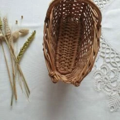 Vintage Boat Shaped Midcentury Wicker Storage Basket Bowl -Storage Furniture Sales 2024 vintage boat shaped midcentury wicker storage basket bowl sku53982526 0 3