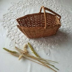 Vintage Boat Shaped Midcentury Wicker Storage Basket Bowl -Storage Furniture Sales 2024 vintage boat shaped midcentury wicker storage basket bowl sku53982526 0 7