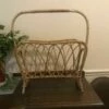 Unknown Vintage Boho Bamboo Magazine Rack Retro Tiki Mid Century