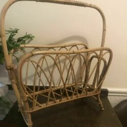 Unknown Vintage Boho Bamboo Magazine Rack Retro Tiki Mid Century -Storage Furniture Sales 2024 vintage boho bamboo magazine rack retro tiki mid century sku31606900 0 11