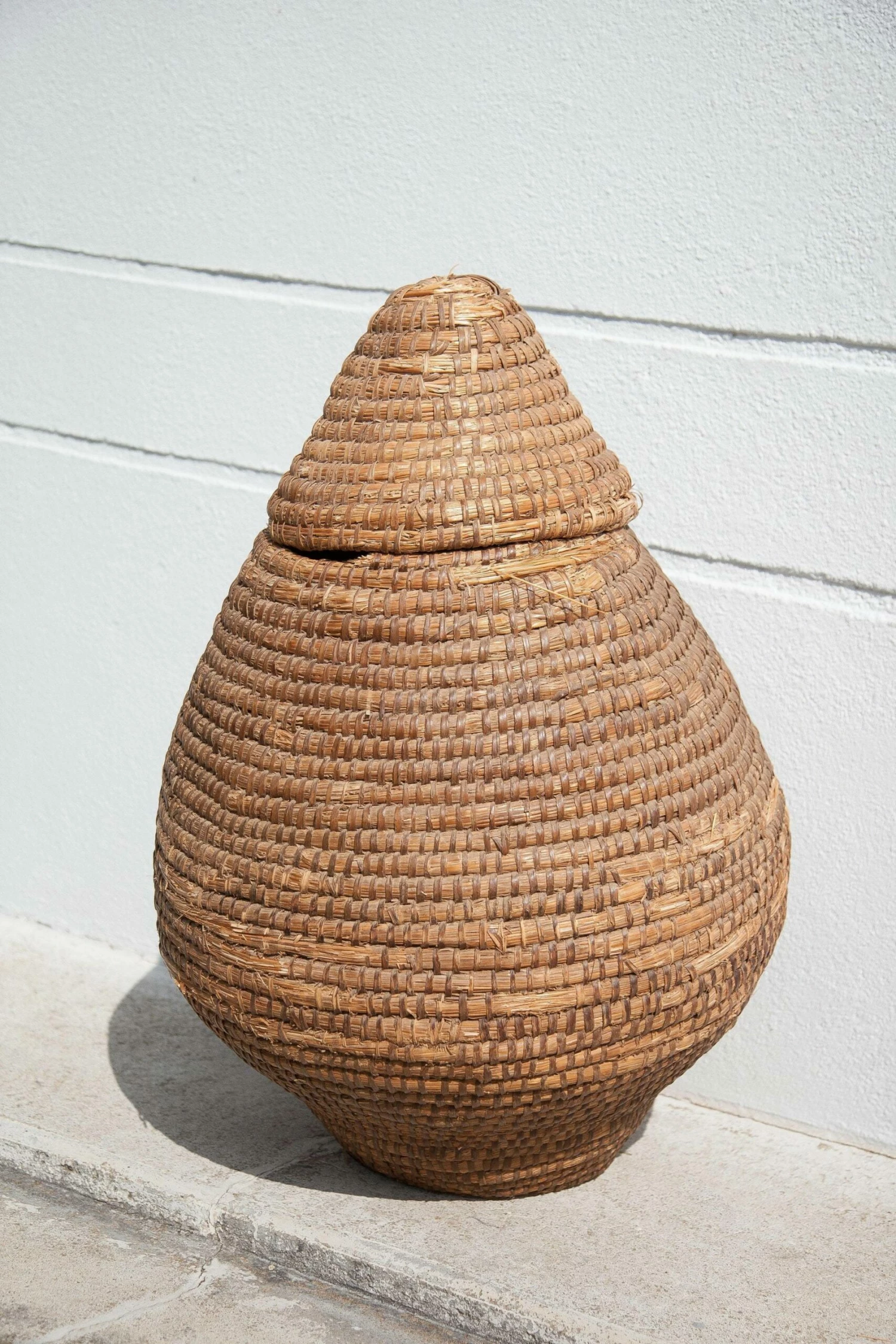 Unknown Vintage Braided Straw Basketry 2 Unknown Vintage Braided Straw Basketry - Image 2