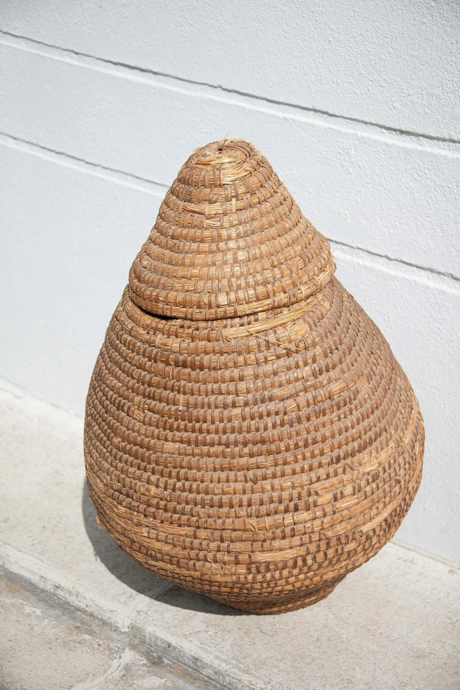 Unknown Vintage Braided Straw Basketry 3 Unknown Vintage Braided Straw Basketry - Image 3