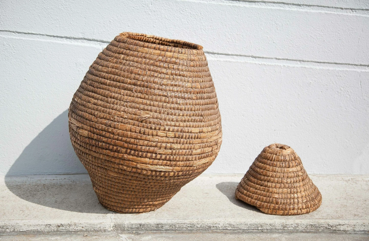 Unknown Vintage Braided Straw Basketry 7 Unknown Vintage Braided Straw Basketry - Image 7