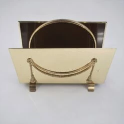 Vintage Brass Magazine Rack Decorated With A Neoclassical Theme, 1940`s Ca, By `Peerage Brass` Of England 12 Vintage Brass Magazine Rack Decorated With A Neoclassical Theme, 1940`s Ca, By `Peerage Brass` Of England -Storage Furniture Sales 2024 vintage brass magazine rack decorated with a neoclassical theme 1940 s ca by peerage brass of england sku76403087 0 2