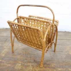 Unknown Vintage Cane Magazine Rack Retro Vintage Furniture -Storage Furniture Sales 2024 vintage cane magazine rack retro vintage furniture sku65712384 0 1