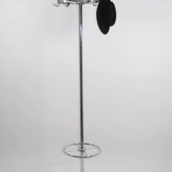 Vintage Chrome Standing Coat Rack With Cast Iron Umbrella Rack. -Storage Furniture Sales 2024 vintage chrome standing coat rack with cast iron umbrella rack 0 2