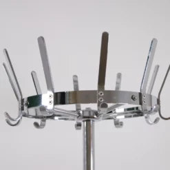 Vintage Chrome Standing Coat Rack With Cast Iron Umbrella Rack. -Storage Furniture Sales 2024 vintage chrome standing coat rack with cast iron umbrella rack 0 7