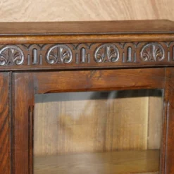 Vintage Circa 1940's English Oak Jacobean Revival Glazed Door Library Bookcase -Storage Furniture Sales 2024 vintage circa 1940 s english oak jacobean revival glazed door library bookcase sku23498218 0 3