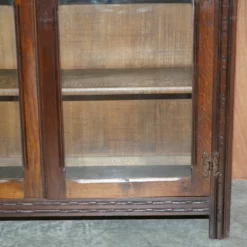 Vintage Circa 1940's English Oak Jacobean Revival Glazed Door Library Bookcase -Storage Furniture Sales 2024 vintage circa 1940 s english oak jacobean revival glazed door library bookcase sku23498218 0 7