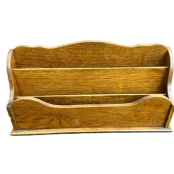 Vintage Circa 1950 Golden Oak Three Compartment Desk Stationary Letter Holder Letter Rack Stationary Holder Desk Accessory Desk Storage -Storage Furniture Sales 2024 vintage circa 1950 golden oak three compartment desk stationary letter holder letter rack stationary holder desk accessory desk storage sku75090006 0 2