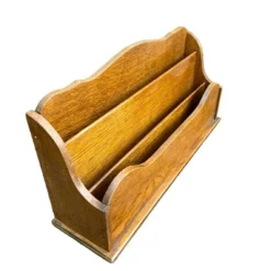 Vintage Circa 1950 Golden Oak Three Compartment Desk Stationary Letter Holder Letter Rack Stationary Holder Desk Accessory Desk Storage -Storage Furniture Sales 2024 vintage circa 1950 golden oak three compartment desk stationary letter holder letter rack stationary holder desk accessory desk storage sku75090006 0 5
