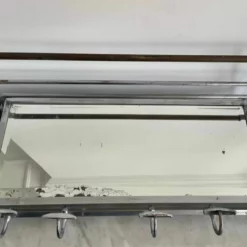 Unknown Vintage Coat Rack, Beveled Mirror And Chrome, Art Deco -Storage Furniture Sales 2024 vintage coat rack beveled mirror and chrome art deco sku55861693 0 3