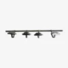 Vintage Coat Rack With Four Hooks Chromed Metal Art Deco
