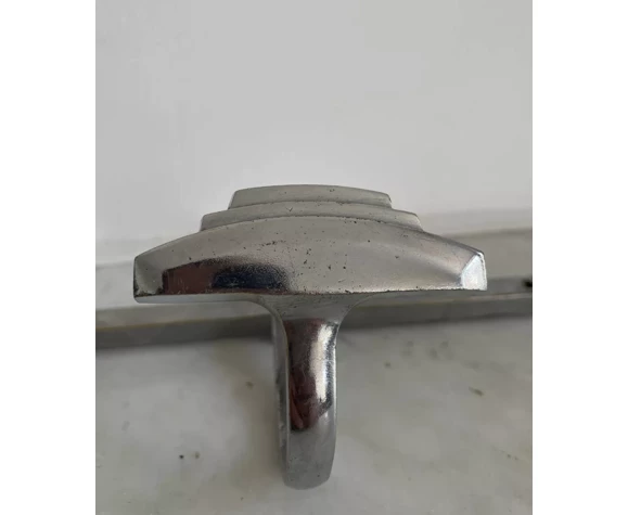 Vintage Coat Rack With Four Hooks Chromed Metal Art Deco 4 Vintage Coat Rack With Four Hooks Chromed Metal Art Deco - Image 4