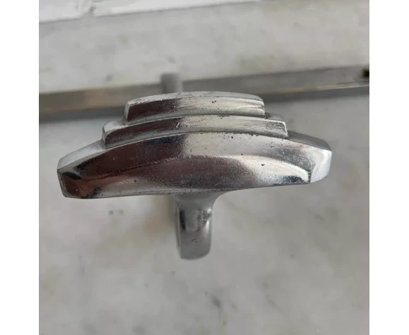 Vintage Coat Rack With Four Hooks Chromed Metal Art Deco 6 Vintage Coat Rack With Four Hooks Chromed Metal Art Deco - Image 6