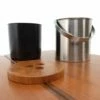 Vintage Danish Arne Jacobsen Teak Ice Bucket Stelton Stainless Steel