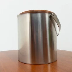 Vintage Danish Arne Jacobsen Teak Ice Bucket Stelton Stainless Steel -Storage Furniture Sales 2024 vintage danish arne jacobsen teak ice bucket stelton stainless steel sku91511657 0 3