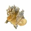 Unknown Vintage Fench Ornate Rococo Style Heavy Solid Brass Three Section Letter Rack With Stamp Holder,Desk Tidy,Brass Stationary Holder Desk Tidy