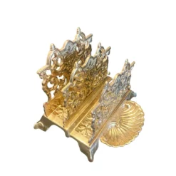 Unknown Vintage Fench Ornate Rococo Style Heavy Solid Brass Three Section Letter Rack With Stamp Holder,Desk Tidy,Brass Stationary Holder Desk Tidy -Storage Furniture Sales 2024 vintage fench ornate rococo style heavy solid brass three section letter rack with stamp holder desk tidy brass stationary holder desk tidy sku87319455 0 6