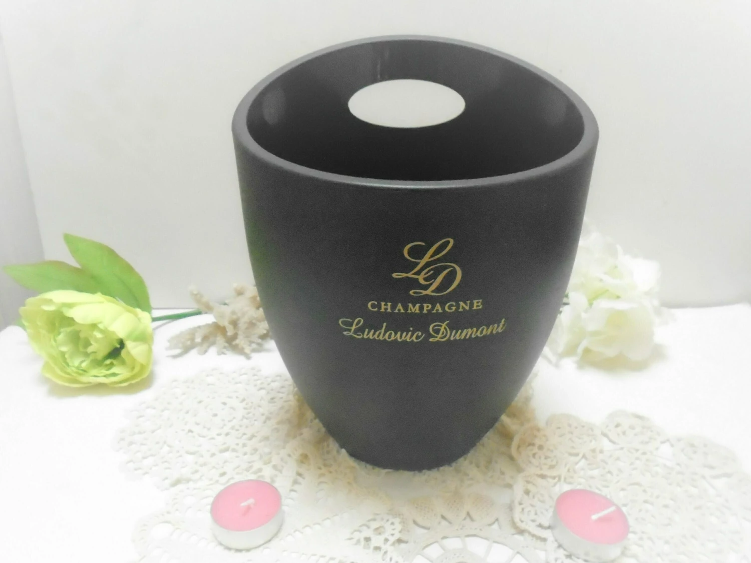 Unknown Vintage French Champagne Bucket By Ludovic Dumont, France, Matt Black Acrylic Wine Cooler 6 Unknown Vintage French Champagne Bucket By Ludovic Dumont, France, Matt Black Acrylic Wine Cooler - Image 6