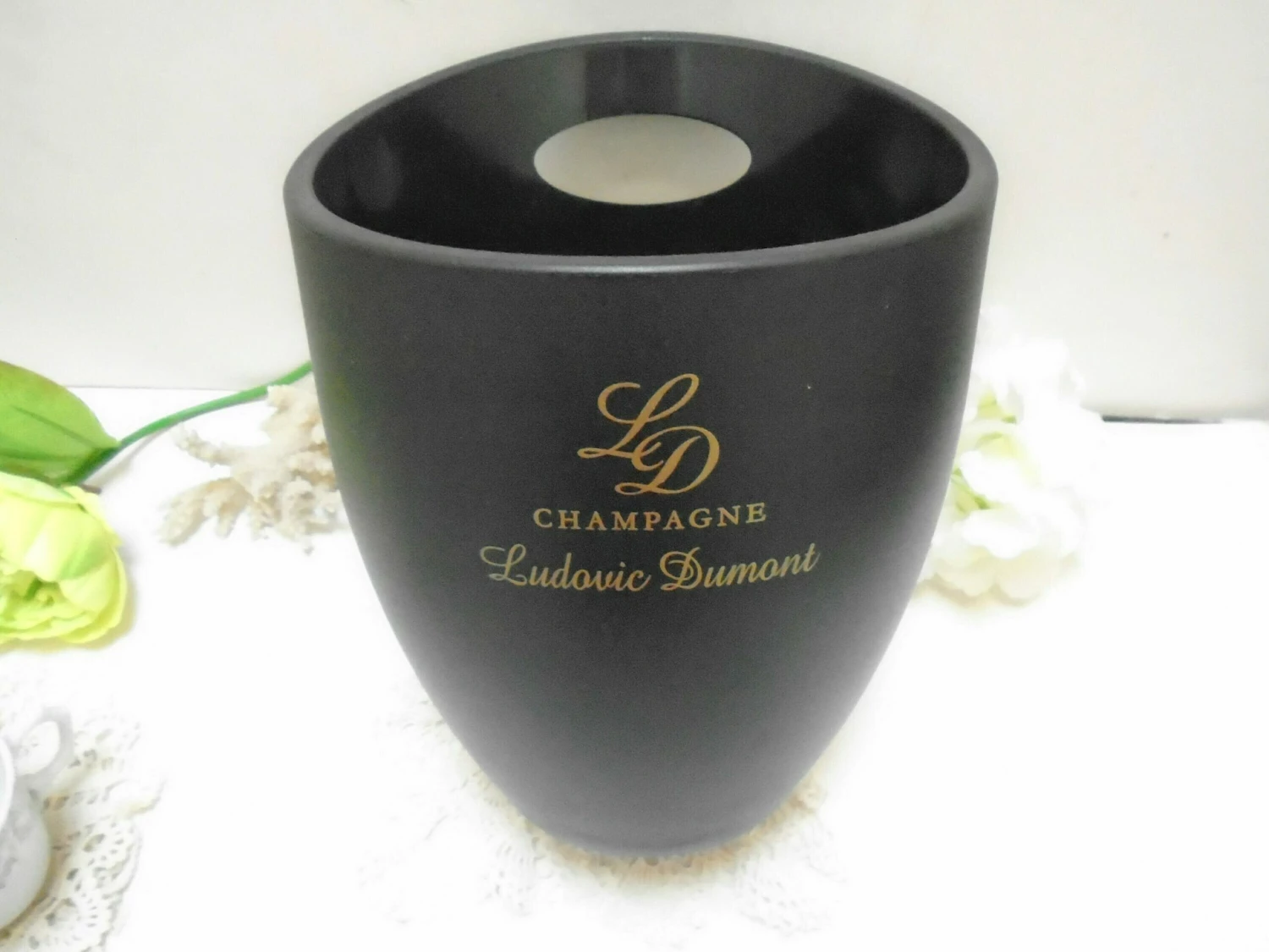 Unknown Vintage French Champagne Bucket By Ludovic Dumont, France, Matt Black Acrylic Wine Cooler 8 Unknown Vintage French Champagne Bucket By Ludovic Dumont, France, Matt Black Acrylic Wine Cooler - Image 8