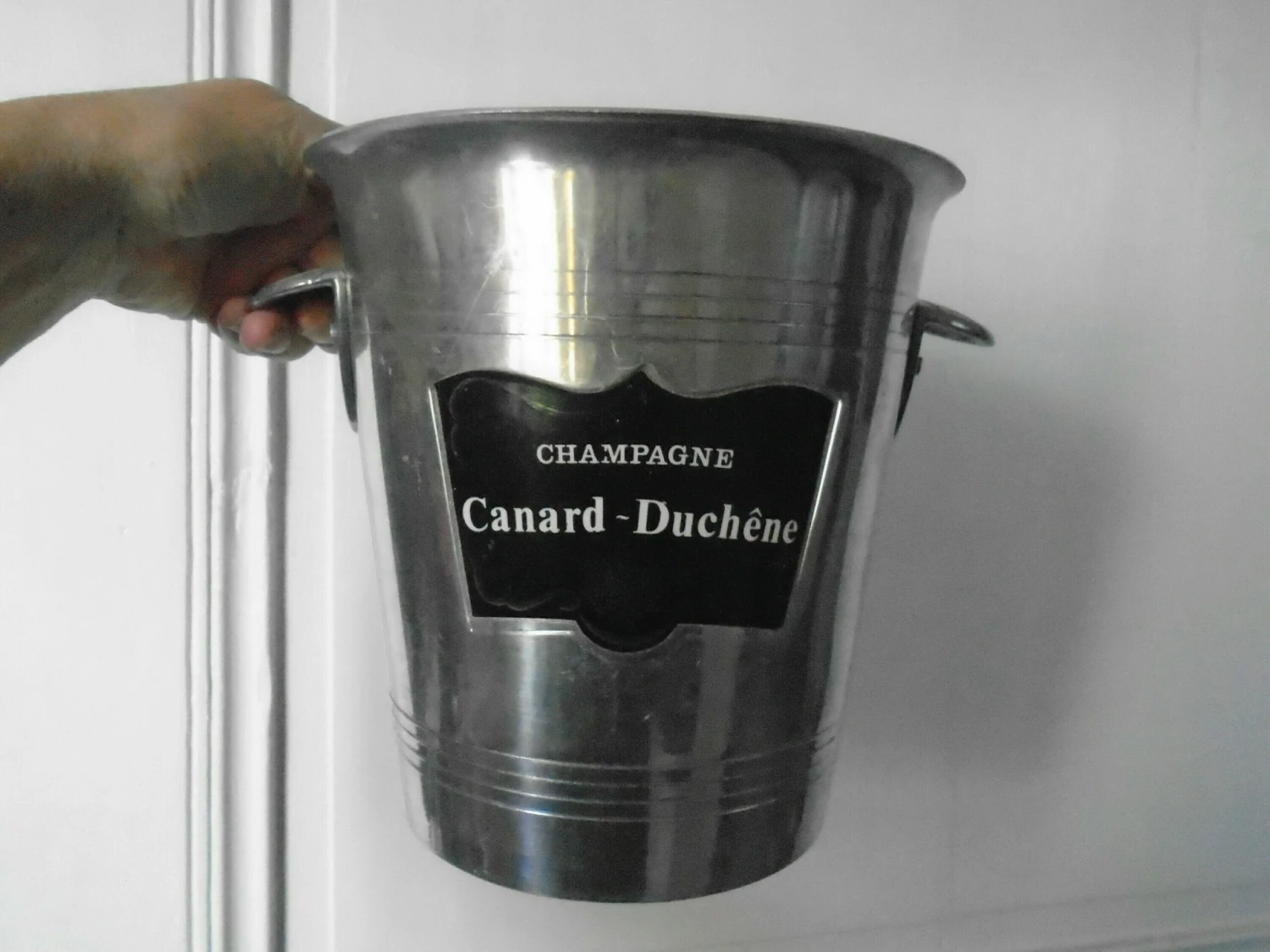 Unknown Vintage French Champagne Bucket / Cooler, Polished Aluminum, Canard Duchene Wine Cooler 8 Unknown Vintage French Champagne Bucket / Cooler, Polished Aluminum, Canard Duchene Wine Cooler - Image 8