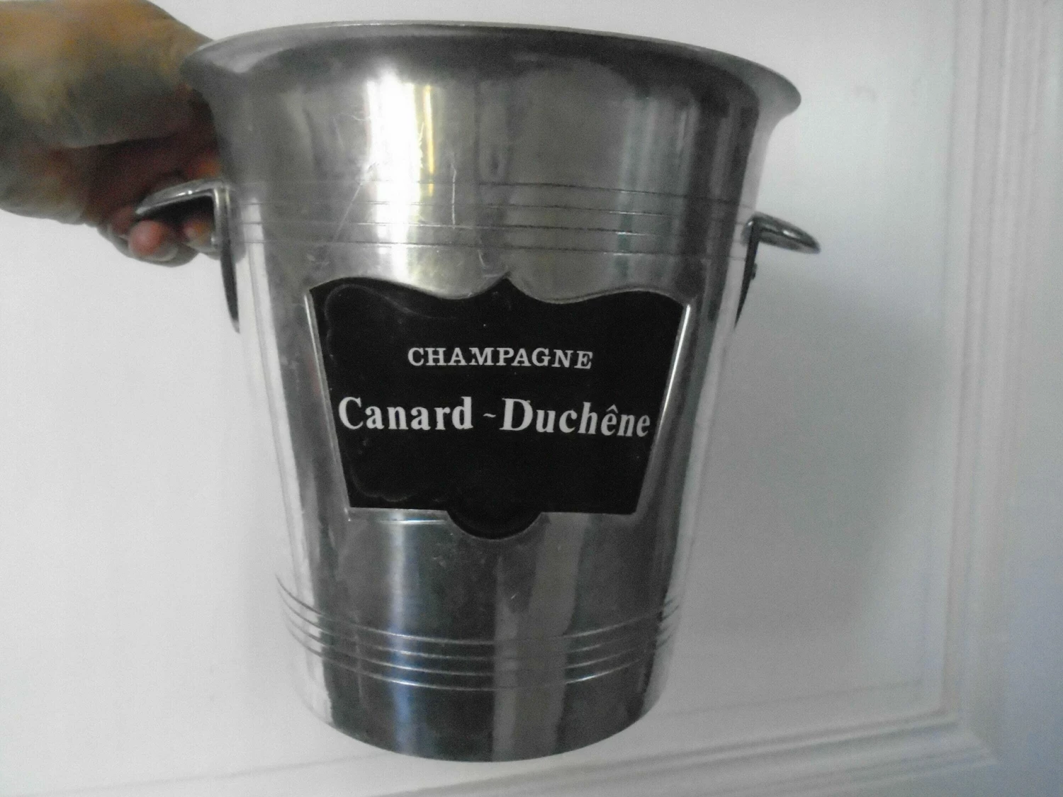 Unknown Vintage French Champagne Bucket / Cooler, Polished Aluminum, Canard Duchene Wine Cooler 1 Unknown Vintage French Champagne Bucket / Cooler, Polished Aluminum, Canard Duchene Wine Cooler